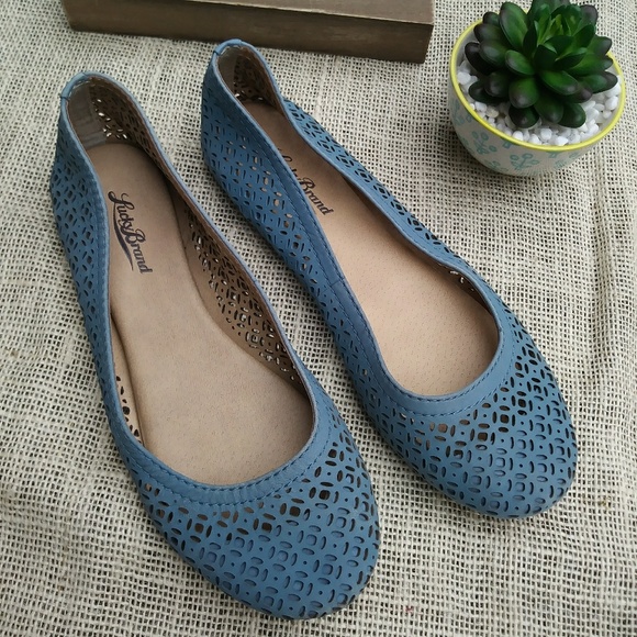 Lucky Brand Shoes - Lucky Brand Blue Perforated Flats